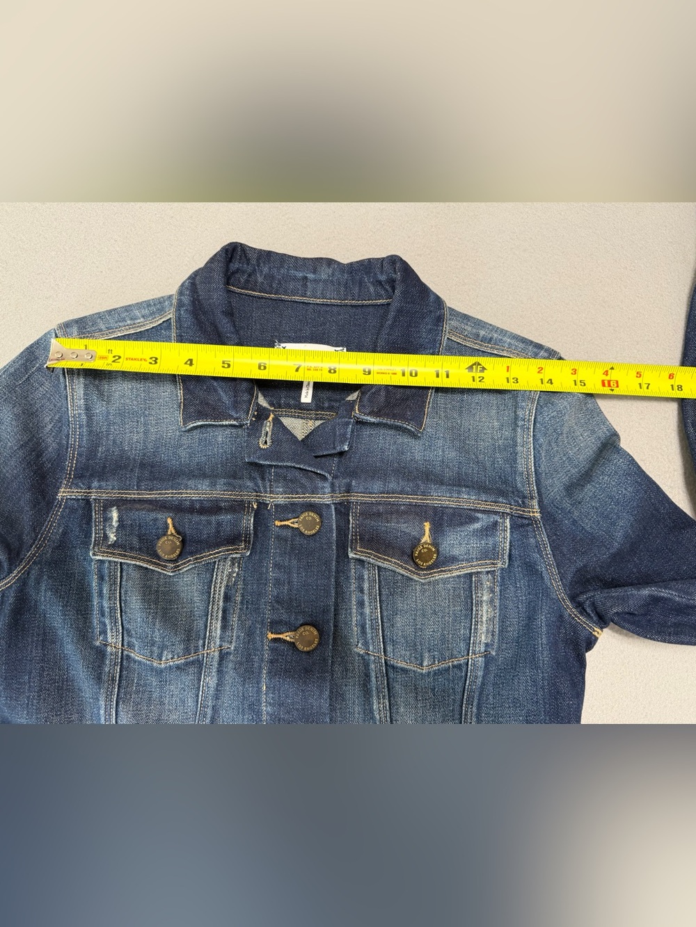 Paige Denim Jacket Small Women’s Blue Slim Fit Short Buttons - Picture 11 of 11